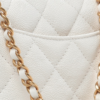 Chanel Top Handle Mini Rectangular White Caviar Leather Flap Bag Gold Hardware back