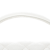 Chanel Top Handle Mini Rectangular White Caviar Leather Flap Bag Gold Hardware white leather Handle