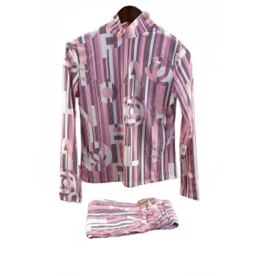 Chanel pink long sleeve blouse top Size 38 FR