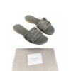 Christian Dior Dway flat mules sandals Grey Leather Size 38