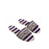 Christian Dior Purple Dway Striped Flat sandals Size 39