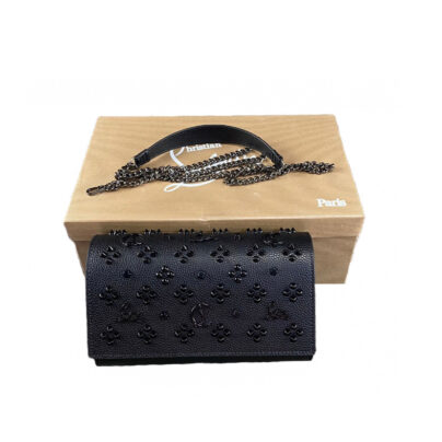Christian Louboutin Paloma Wallet On Chain Black Calf leather