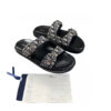 Dior Aqua Oblique Beige and Black Sandals new