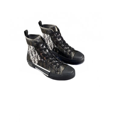 Dior B23 High top Sneakers Black Oblique Size 39 NEW