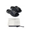 Dior CD Men H Town Black Rubber and Leather Slides Size 43.5 with box