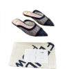 Fendi Colibri FF Motif Flat Brown Mesh Mules