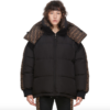 Fendi Reversible Black Down Forever Parka Jacket Size M worn front
