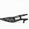 Gucci GG Kitten Heel Slingback Pumps Black Size 40
