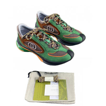 Gucci Green Fabric GG Mens trainers