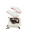 Hermes Oran Sandals White Epsom Leather