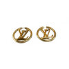 Louis Vuitton Louise Hoop Gold LV Earrings