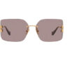 Miu Miu Pink MU 54YS Eyewear Sunglasses rimless gold