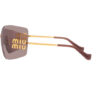 Miu Miu Pink MU 54YS Eyewear Sunglasses rimless gold metal