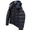 Moncler UME Black Puffer Jacket Reflective Logo Tape Nylon