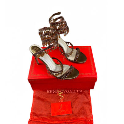 Rene Caovilla Cleo Chandelier Embellished Open toe sandals