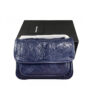 Saint Laurent YSL Niki Blue Crumpled Leather Bag new with box