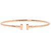 Tiffany T Wire 18k Rose Gold Bracelet Large