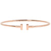 Tiffany T Wire Bracelet 18k Rose Gold Bracelet Large