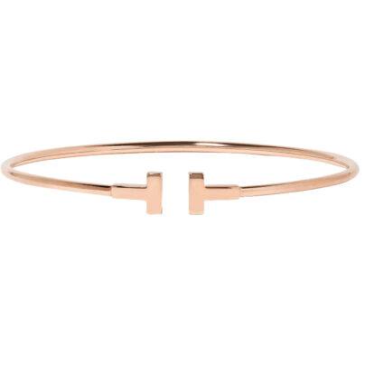 Tiffany T Wire Bracelet 18k Rose Gold Bracelet Large