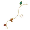 Van Cleef Arpels Lucky Alhambra Bracelet 18k Gold Heart Mother of pearl butterfly