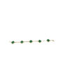 Van Cleef and Arpels Vintage Alhambra 5 Motif Green Malachite Bracelet