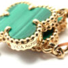 Van Cleef and Arpels Vintage Alhambra 5 Motif Green Malachite Bracelet VCA