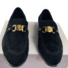 Versace Black Suede Loafers Size 44
