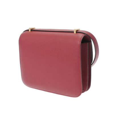 Back of Hermes Constance 18 Mini Red Epsom Leather Shoulder bag GHW