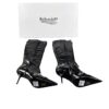 Balenciaga Cagole Black Knee High Leather Boots Size 39