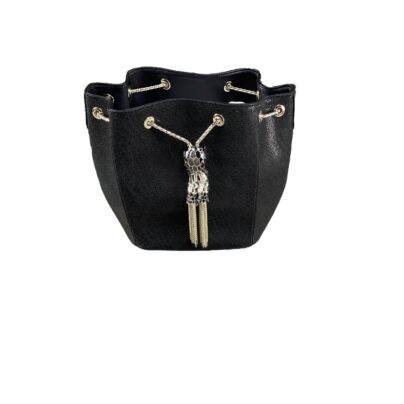 Bvlgari Serpenti Forever Glitter Drawstring Bucket Bag