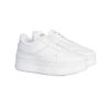 Celine White Wedge Block Sneakers Lambskin Leather Size 37