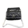 Chanel 19 Small Flap Bag Black Goatskin Leather