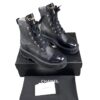 Chanel CC Ankle Boots Black Lambskin Patent leather