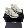 Chanel CC Logo Sneakers Metallic Gold White Silver
