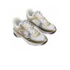 Chanel CC Sneaker Gold White Silver Laminated Calfskin