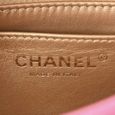 Chanel Mini Pink Coco Ball Flap Shoulder Bag Lambskin Leather Made in Italy