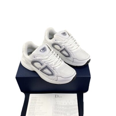 Christian Dior CD Sneakers Size 40 White Leather