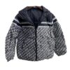 Christian Dior Reversible Long Down Jacket Ecru Blue technical taffeta