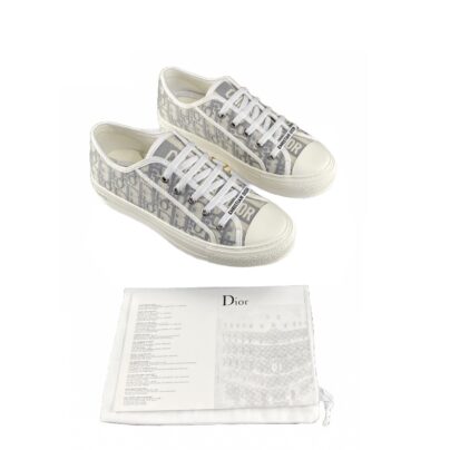 Christian Dior WalknDior White Canvas womens sneakers Size 39
