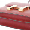 Gold H Letter on Hermes Constance 18 Mini Red Epsom Leather Shoulder bag GHW
