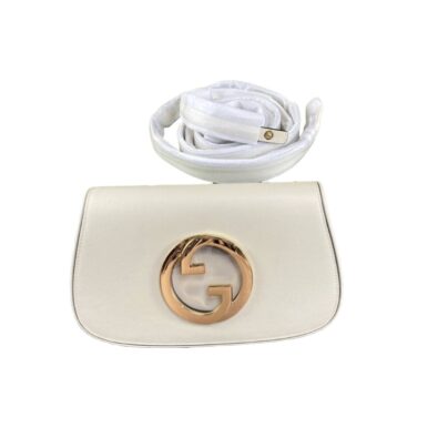 Gucci Blondie White Shoulder Bag Calf Leather