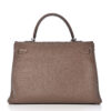 Hermes Brown Etoupe Kelly Retourne 35 bag Togo Leather SHW