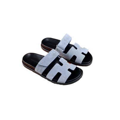 Hermes Chypre Vert Deau Suede Sandals Size 40