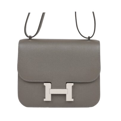 Hermes Constance 18 Grey Etain Epsom Leather Shoulder Bag
