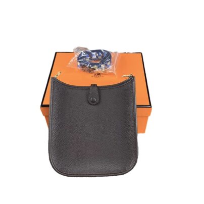 Hermes Mini Evelyne 16 Clemence Brown Leather bag