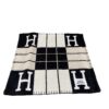 Hermes Wool Blanket Ecru and Black