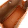 Interior of Hermes Garden Tea Party TTPM Orange Pouch Bag
