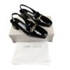 Jimmy Choo Diamond Tilda Slingback Black Patent Leather Size 38