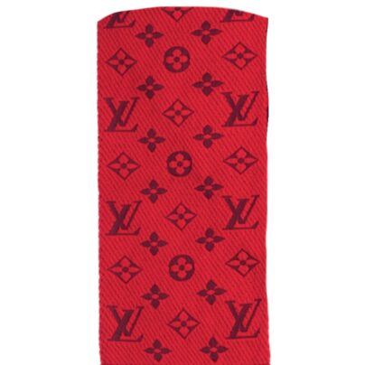Louis Vuitton Red Scarf Logomania S00 LV Monogram