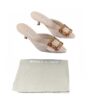 Manolo Blahnik Maysale Mules Beige Suede Crystal Embellished Size 40